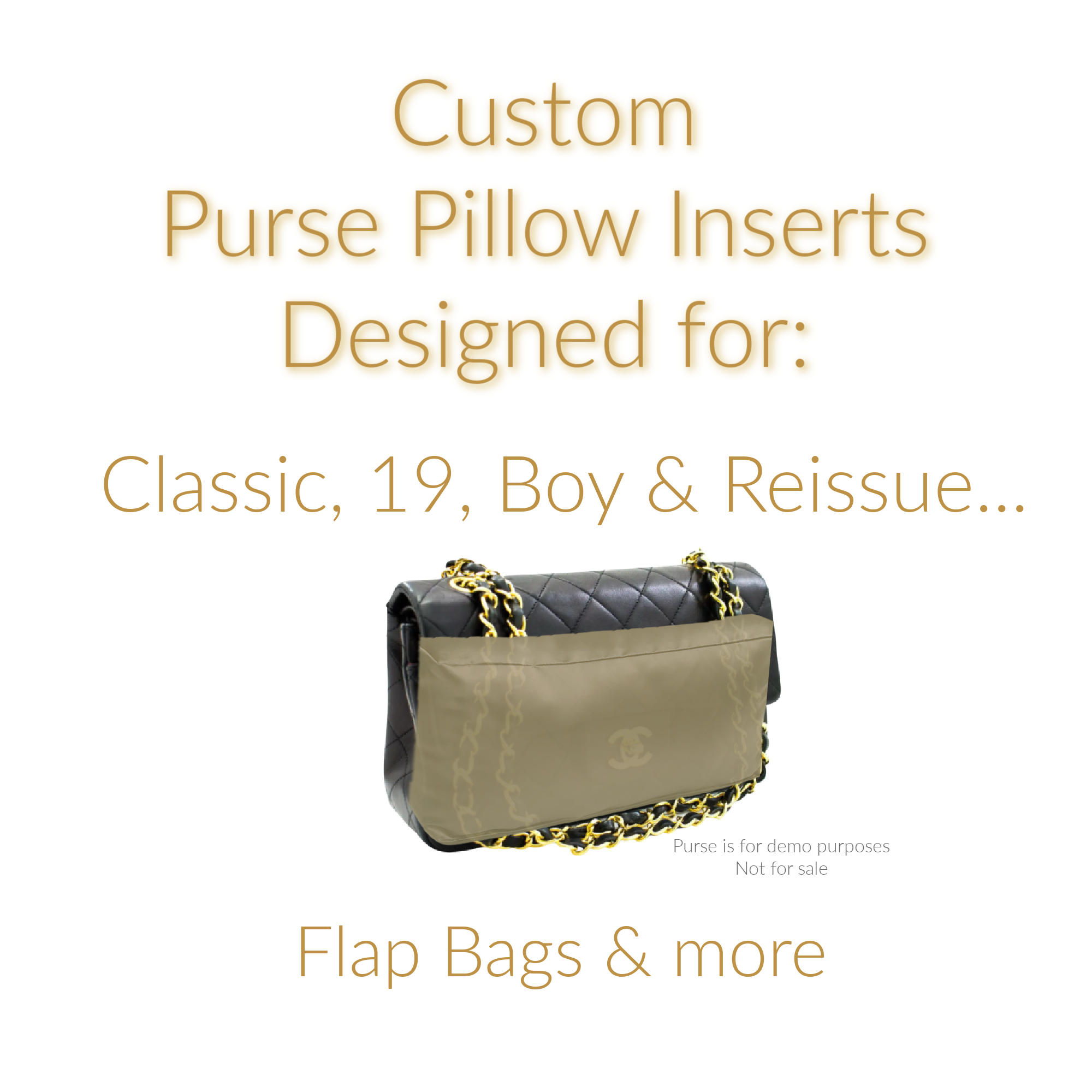 Purse Insert Pillows for Flap Handbags, Shaper Forms for all the 19,  Reissue, Boy, & Classic Bags, Best Purse Storage